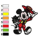 Mickey Mouse Romantic Embroidery Design